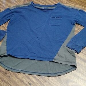 💙 Gap Girls Size XL (12) Long Sleeve Hi-Low Top with Sequin Pocket